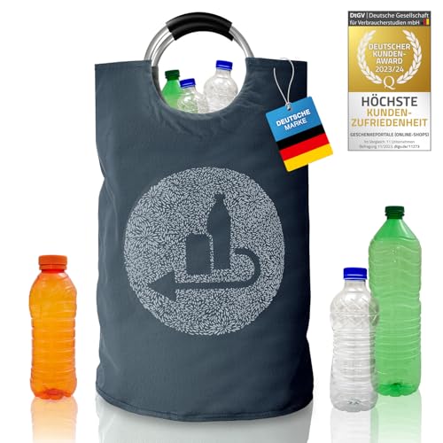 Dimono® Flaschensammler Pfandflaschen-Sammler; Recycling Pfandbehälter, Flaschenkorb & Spielzeugtaschen; Leergut-Korb, Spielzeugbeutel & Wäschekorb, Faltbarer Haushalts-Organizer uvm. (Pfandflaschen)