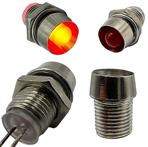 LUMETHEUS LED Fassung 5mm Metall silber 100 Stück Set - Halter/Sockel für Leuchtdioden Lampenfassung mit Gewinde Montageringe