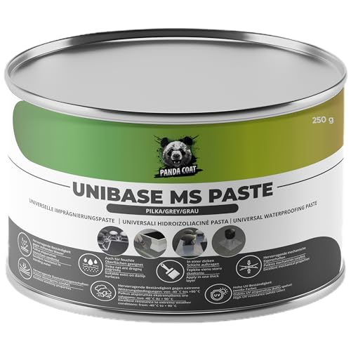 PandaCoat Wasserdichte Dichtmasse - Flüssigkunststoff - Flüssiggummi für Dachrinnen, Fugen & Risse - Bitumen Dichtmasse - Sofortige Abdichtung auf Nassen & Trockenen Oberflächen - UV-beständig (250 g)