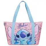 Disney Stitch Weekender Damen, Wasserdichte Strandtasche, Reisetasche Damen 56cm 30L Rosa - Reise Geschenke für Frauen