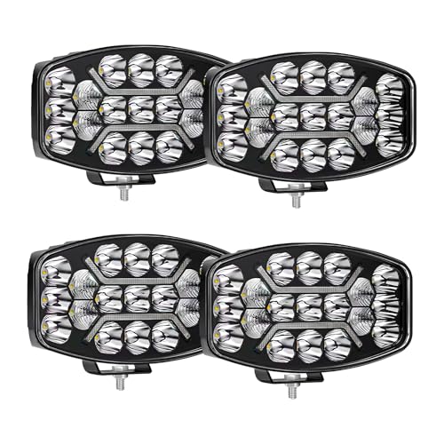 CO LIGHT 4PCS 10 Zoll LED Arbeitsscheinwerfer 12v,270W Runder LED Scheinwerfer ECE IP68 Wasserdicht mit Zulassung für Traktor Offroad Auto Bagger LKW SUV ATV
