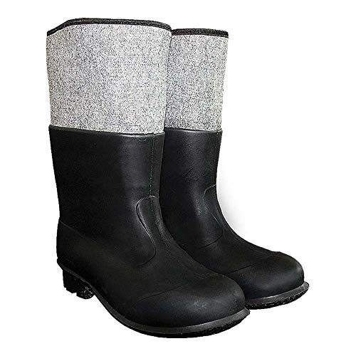 Równosc BF-PCVCZ46 Pvc-Filzschuhe, Schwarz, 46 Größe