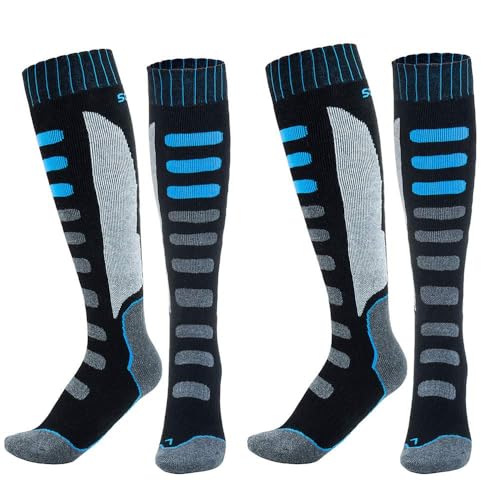 MOOKLIN ROAM 2 Paar Thermosocken,Herren Skisocken, Damen Socken Knie-Strümpfe, Warme Atmungsaktive Outdoorsocken,Thermo Funktionssocken für Wintersport Snowboard, Größe 39-42