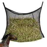 GAOUTO Heunetz für Pferde: 120 x 90cm Farming Heunetz, Heunetz Mesh Größe 3x3cm, Futternetz für 8,5kg Heu, Heusack, Heutasche, Heusack Fütterungszeit kann Verlängert Werden für Pferde