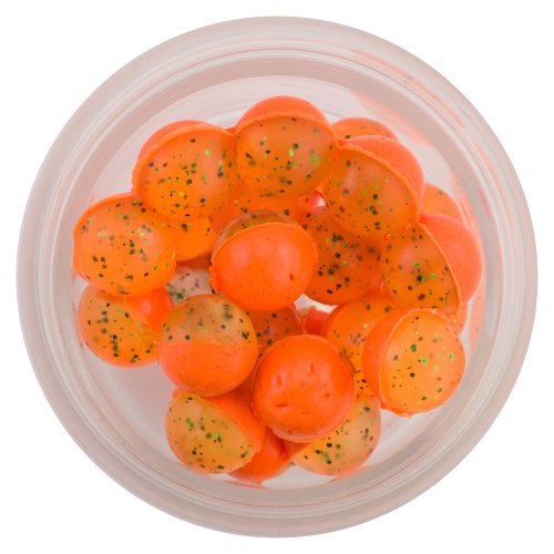 BERKLEY Pefmg-cgfo PowerBait Power Eggs Floating, Clear Green-FL Orange/Knoblauch, 5 oz Small Jar