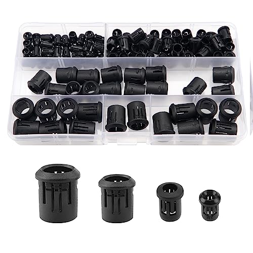 YIXISI 100 Stück 3/5/8/10 mm LED Kunststoff Clip Halter, Kunststoff Diodenhalter, Kunststoff Diodenhalter Clip, Schwarz