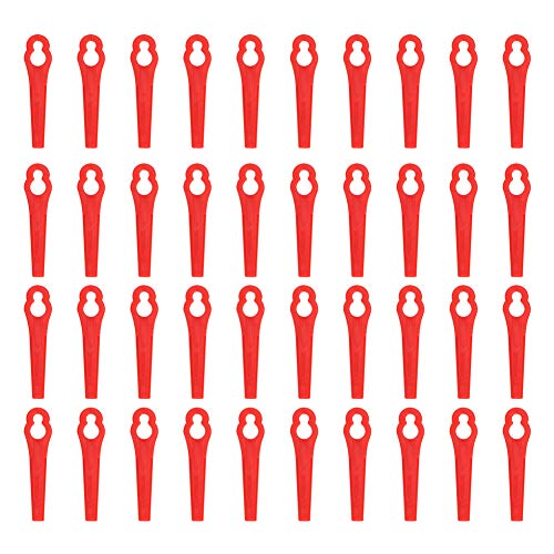Enforose 40pcs Plastic Replacement Blades for Cordless Grass Trimmer Strimmer, Weed Wacker Blades and Trimmer Blade Set