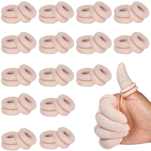 Fingerverband 30 Stück Schlauchförmiger Fingerschützer Atmungsaktiv Finger Bob Fingerkuppenschutz Dehnbar Baumwolle Fingerlinge Fingerpflaster