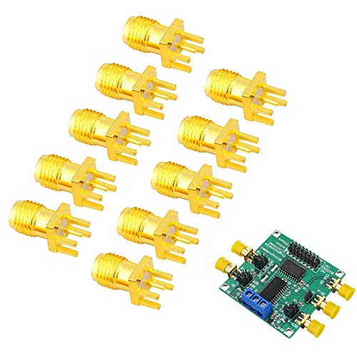 SMA Buchse, SMA Einbaubuchse, 10 Stück Messing SMA Buchsenstecker, SMA Steckverbinder für Drahtlose Geräte Ausrüstungen und Bodenübertragungssysteme