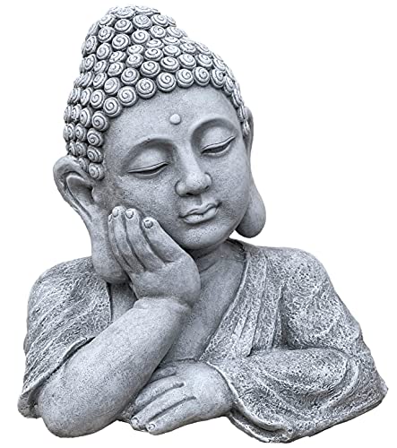 stoneandstyle Buddha Shiva Büste XL frostfest Steinguss massiv ca.18,6 kg