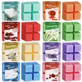 Duftwachswürfel Set, Duftwachs für Kerzen Wärmer, Wax Melts für Duftlampe, Vegan Wachsschmelzen, handgefertigte Sojawachsschmelzen, Raumduft Geschenkset für Muttertag, Weihnachten, Geburtstag, 8 Düfte