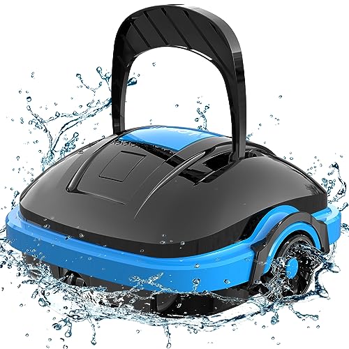 WYBOT Poolroboter Akku, Poolsauger Roboter mit Dual-Antriebsmotoren, Selbstparken, Automatische Poolreiniger für Verschiedene Pool bis zu 50㎡