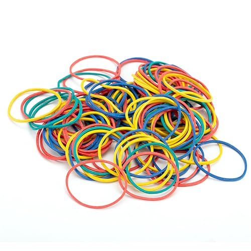 Gummibänder,100 Stücke Bunte Gummibänder Gummiringe,Gummiband Haushaltsgummi Gummibänder,Essentials,Elastische,für Haushalt, Arbeit,Schule,Büro