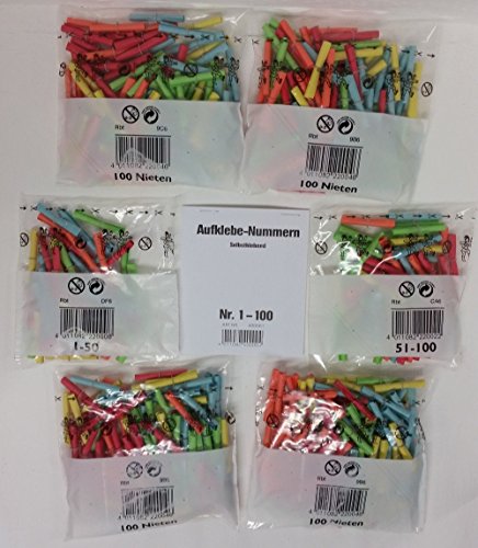 maru Tombola-Komplett-Set, bunt, 100 Gewinne+Aufkleber, 400 Nieten