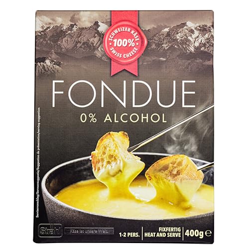 FOOD-UNITED Fondue KÄSE ohne Alkohol 2x400g | Schweizer Käse-Fondue-Fertigmischung | 0% Alcohol von STRÄHL | Fertigfondue für Fondue-Topf Pfanne oder Caquelon cremig-zart-schmelzend (2)