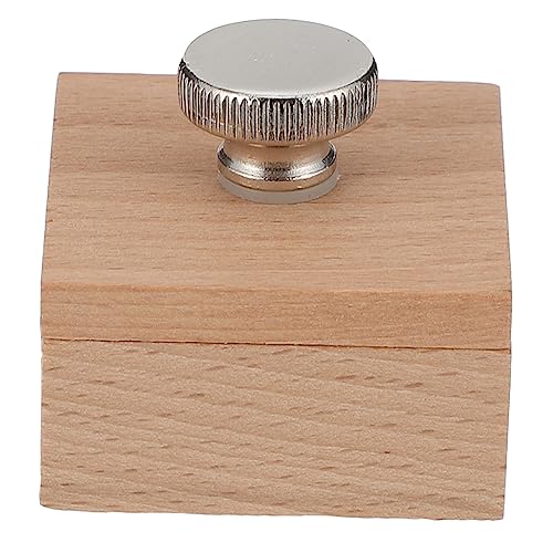 NUOBESTY 1 Stück Schleifblock klein Schleifen Holzbearbeitung Streugut schleifpapier Polierwerkzeug für Lederhandwerk Sandpapier-Halteblock Bandblock aus Leder DIY Schleifwerkzeug hölzern