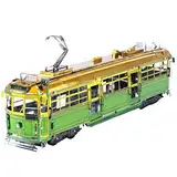 Metal Earth Fascinations Metallbausätze - Straßenbahn Melbourne W-Class Tram, lasergeschnittener 3D-Konstruktionsbausatz, 3D Metall Puzzle, DIY Modellbausatz mit 2 Metallplatinen, ab 14 Jahre