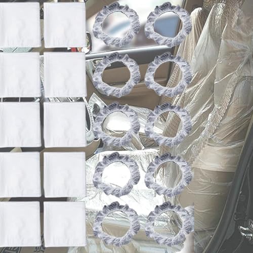 BAOSROY Einweg Autositzbezüge,10pcs Einweg Kunststoff Autositzbezüge,Sitzbezug Kunststoff,Wasserdicht und Staubdicht Halten Sie Ihren Sitz Sauber für Autowartung Autoausstellung