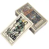 Kiuiom Tarot-Karten, Tarot-Deck, Hexen-Tarot, Wahrsagerei Spielzeug Tarot,für Anfänger Holographisch Tarotkarten Schicksals-Weissagungskarte Wahrsagewerkzeuge Kartenspielen