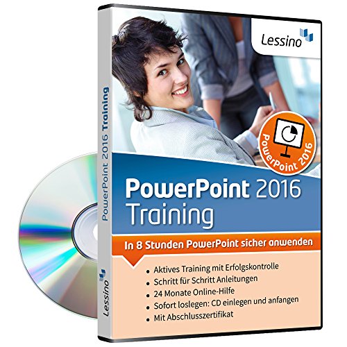 PowerPoint 2016 Training - In 8 Stunden PowerPoint sicher anwenden | Einsteiger und Auffrischer lernen mit diesem Kurs Schritt für Schritt die sichere Anwendung von PowerPoint [1 Nutzer-Lizenz]