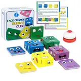 Holzwürfel Puzzle,Sensorik Spielzeug,Bunte Zauberwürfel Baustein Spielzeug Pädagogisches für Kinder ab 3 Jahren,Interaktion Spielzeug Holz Matching Game für Kinder Thinking(Schnappglockel)