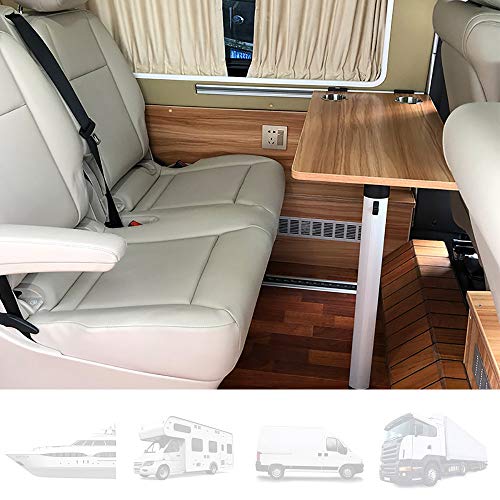 Tischplatte für Wohnwagen, seitlich hängender Klapptisch für Wohnmobile Mit 2 Schalenschlitzen, Innenausstattung für Wohnmobile, Boote, Wohnwagen, Vans, 79 × 39 cm,A