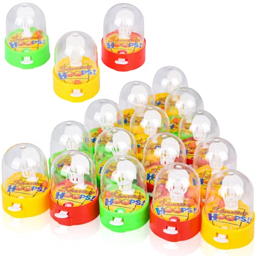 Herefun 16 Pcs Flipper Basketball, Mini Basketball Mini Finger Schießspielzeug, Desktop-Kinderspielzeug, Kleines Spielzeug Korbwurf, Kindergeburtstag Mitgebsel