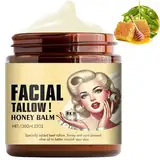 120G Tallow Balm Pure,Beef Tallow Skincare,Tallow Bio for Skin Care,Tallow Cream Bio,100% Grass Fed Tallow für Gesicht/Körper Feuchtigkeit