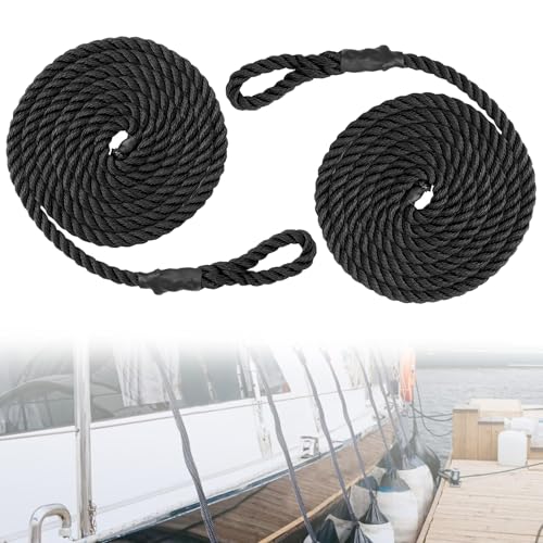 Boot Festmacherleine 2 Stück bootsleine 10mm*2m fenderleine ankerleine ankerseil Bootsseil Boots festmacherleine booot geflochtene Dockschnur für -Boot, Ponton, Kajak, Kanu, Motorboot