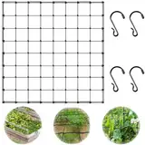 FePen Wachsen Zelt Netz, 90x90 cm Gemüseschutznetz, Gurken Rankhilfe mit 4 Haken, Grow Netz Garten Netz, für Grow Zelt, Gurken, Tomaten und Anderen Gemüsepflanzen