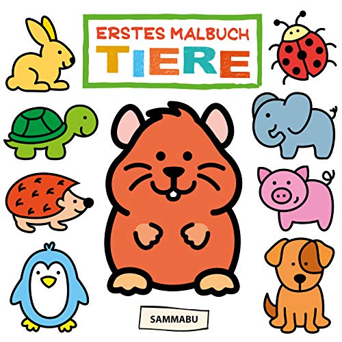 Erstes Malbuch Tiere (Malbuch ab 1 Jahr) (Malbücher für Kleinkinder)