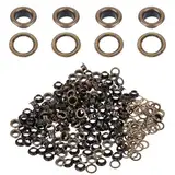 JIYIN 200 Sets Metallösen 5 mm, Grommet Werkzeug Kit Ösen Scheiben Eyelet Ösen Werkzeug Ösen für planen Ösenzange für Schuhe Kleidung Leder Stoff Planen,Bronze (5mm)