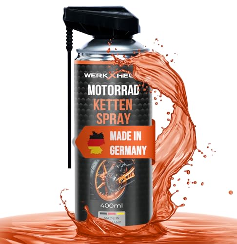 WerkXheld Motorrad Kettenspray 400ml & Kettenfett für Motorrad: Hochwertiges Kettenöl für alle Motorräder