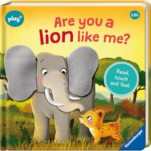 Ravensburger Play+ Are you a lion like me?, Baby book 18+ months: Read, touch and feel