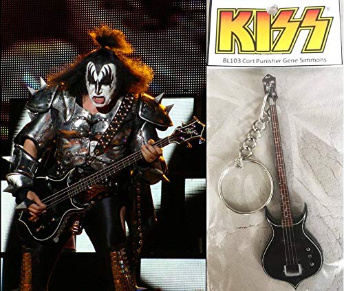 Keychain Gitarre Bass Cort Punisher Gene Simmons Kiss