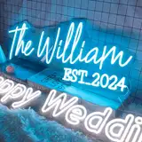 Cozifitgear Personalisierte LED Leuchtschilder-Neon Schild Personalisiert,Neon Schild für Hochzeit, Geburtstag, Jubiläum, Party, Bar, Firmen logo,Neon Sign Personalisiert für Schlafzimmer Heim Deko