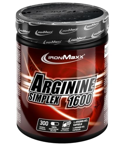 IronMaxx Arginin Simplex - 300 Stück - Reines L-Arginin - Einfach einzunehmen und ideal für unterwegs