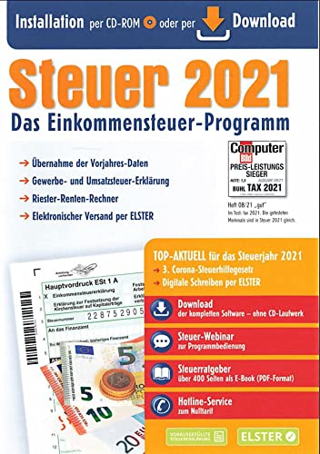 Aldi Steuerprogramm Einkommensteuer 2021 - Steuer 2021 CD Software Neu und OVP