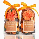 Qingbei Rina Potpourri Orange zum Muttertag, 90g Herbst Potpourri Duft Sachet, Potpourri Deko Getrocknete Blume DIY Raumduft, Vase Herbst Dekoration Party Home Dekor, Hochzeitsgeschenke