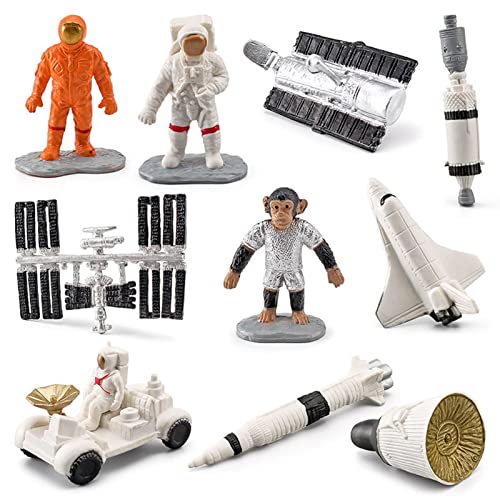 Astronauten-Figuren-Set | Space Shuttle Astronaut Rakete | Kinder Weltraum Geschenke Set, Miniatur Astronaut Party Cake Topper, Tischdekoration Auto Innendekoration Kink-au