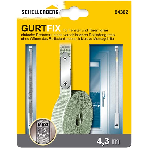 Schellenberg 84302 Gurtfix 18 mm/4.3 m, grau