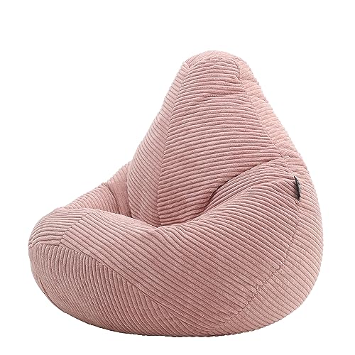 Icon Dalton Kinder Sitzsack, Morgenrosa, Sitzsack Sessel, Sitzsack Kinder Cord, Sitzsack Kinder mit Füllung, Sitzack Kinderzimmer, Sitzsack Schlafzimmer, Sitzsack Wohnzimmer