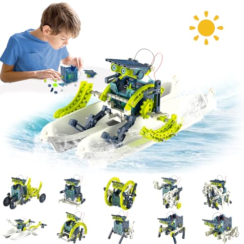 12-in-1 Solar Roboter STEM Experimente für Kinder ab 8 9 10 11 12 Jahre Junge Geburtstag Weihnachten Coole Idee Geschenke für Jungs ab 8 9 10 11 12 Jährige Jungen Spiele ab 8+ Jahre für Jungen