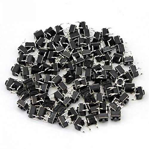 HZDXWXOJ 100 Teile/los Mini Micro Momentary Tactile Push Button Schalter 6 * 6 * 5mm 4 pin ON/Off Tasten Taste DIP 6x6x5mm