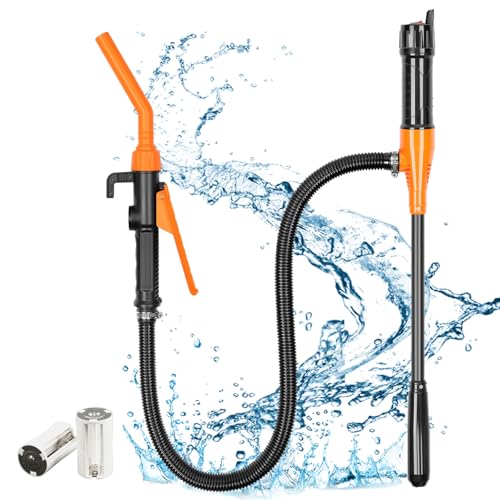 Kraftstoff Umfüllpumpe, Elektrische Transferpumpe, Batteriebetriebene Flüssigkeitstransferpumpe 2.4 GPM Multifunktionale Benzinpumpe für Benzin, Motoröl, Diesel, Wasser