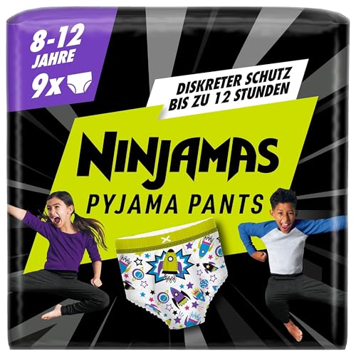 Ninjamas Pyjama Pants Raumschiff, 9 absorbierende Nachthöschen, 8 Jahre, 27kg-43kg