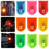 6 Stück Reflektierende LED-Sicherheitslicht-Blinklichter, 3 Modi Blinklicht LED Clip-on, 4 LED Clip Blinklicht Reflektierende für LED Blinklicht Schulranzen, Lauflicht Kinder Sicherheitslicht (6)