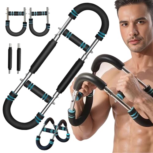 Jinfanshurich Twister Armtrainer, U-förmiger Twister Armtrainer, Verstellbarer Brust Expander 66–110 Lb mit 3 Widerstandsebenen Abnehmbarer Fitness-Brustdehner, Schulter-Arm-Trainingsgerät