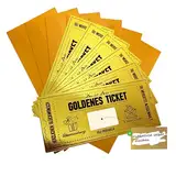 6pcs goldenes Ticket rubbellose wunschgutschein Gutschein zum selber ausfüllen | Gutscheinkarte zu Weihnachten | eburtstagskarte Goldenes Ticket mit Umschlag | Geschenk Idee für Freundin,Mama,Kind