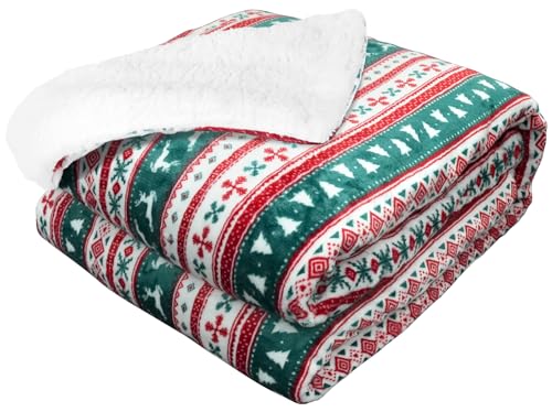anysun Heizdecke mit Abschaltautomatik, Heizdecke 200x180 cm, Wärme-Wärmedecke, 6 Heizstufen, 10-Stunden-Timer, Beheizbare Decke mit Weihnachts-Rentier-Schneeflockenbaum fürs Bett, Maschinenwaschbar